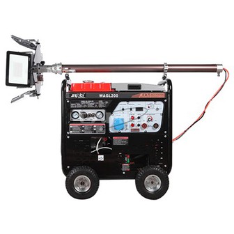 Soldador y generador accionado por motor 4 en 1, compresor de aire e iluminación LED